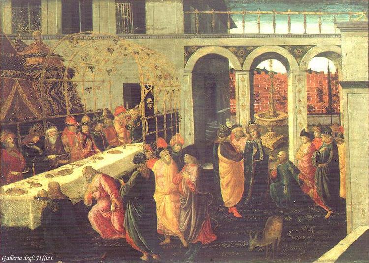 The Banquet of Ahasuerus wg, JACOPO del SELLAIO